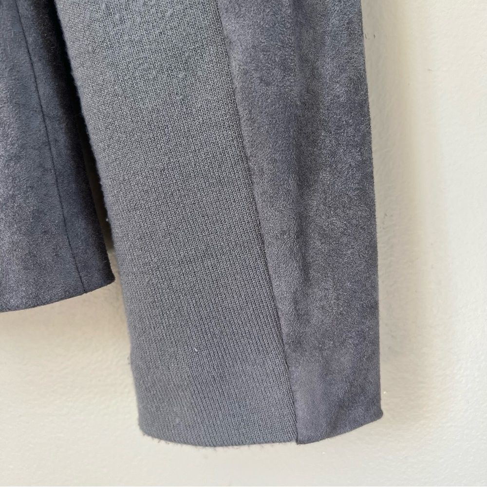 KUT from the Kloth Grey Faux Suede Peplum Lace-Up Jacket Blazer Size S - Picture 7 of 14